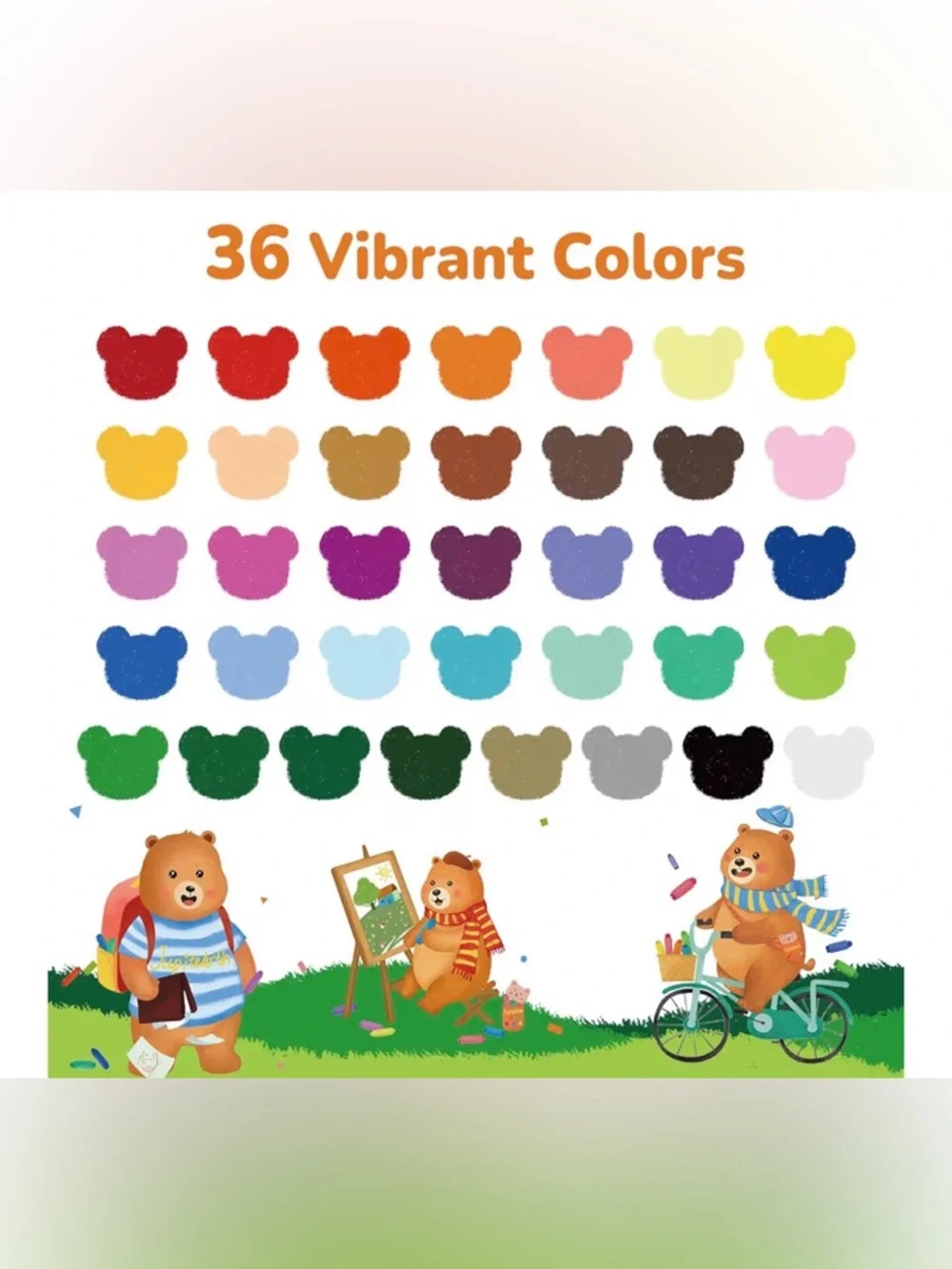 Twist-Up Bear Crayons - Multi-Color Set